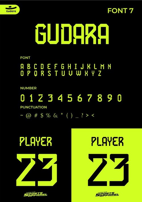 Font 7 - Diagonal Cut
